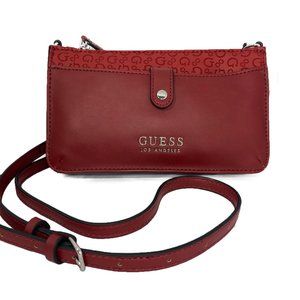 GUESS Factory Jaslynn Embossed Logo Crossbody Cranberry